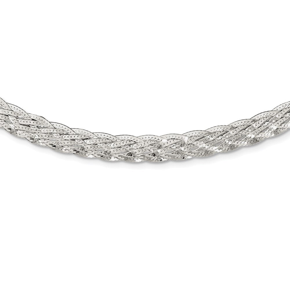 Sterlingsilber 6.75mm Geflochten Fantasie Halskette