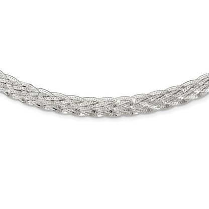 Sterlingsilber 6.75mm Geflochten Fantasie Halskette