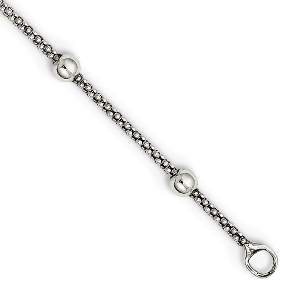 Sterlingsilber Poliert Gekugelt Halskette