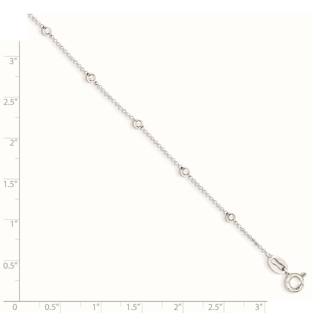 7 Zoll Sterlingsilber Poliert Gekugelt Armband