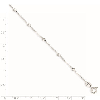 7 Zoll Sterlingsilber Poliert Gekugelt Armband