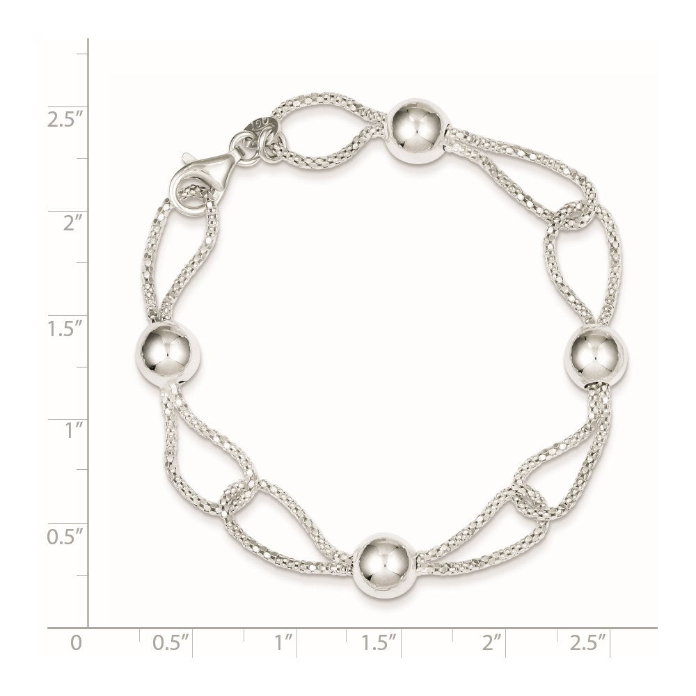 7.75 Zoll Sterlingsilber Fantasie Armband