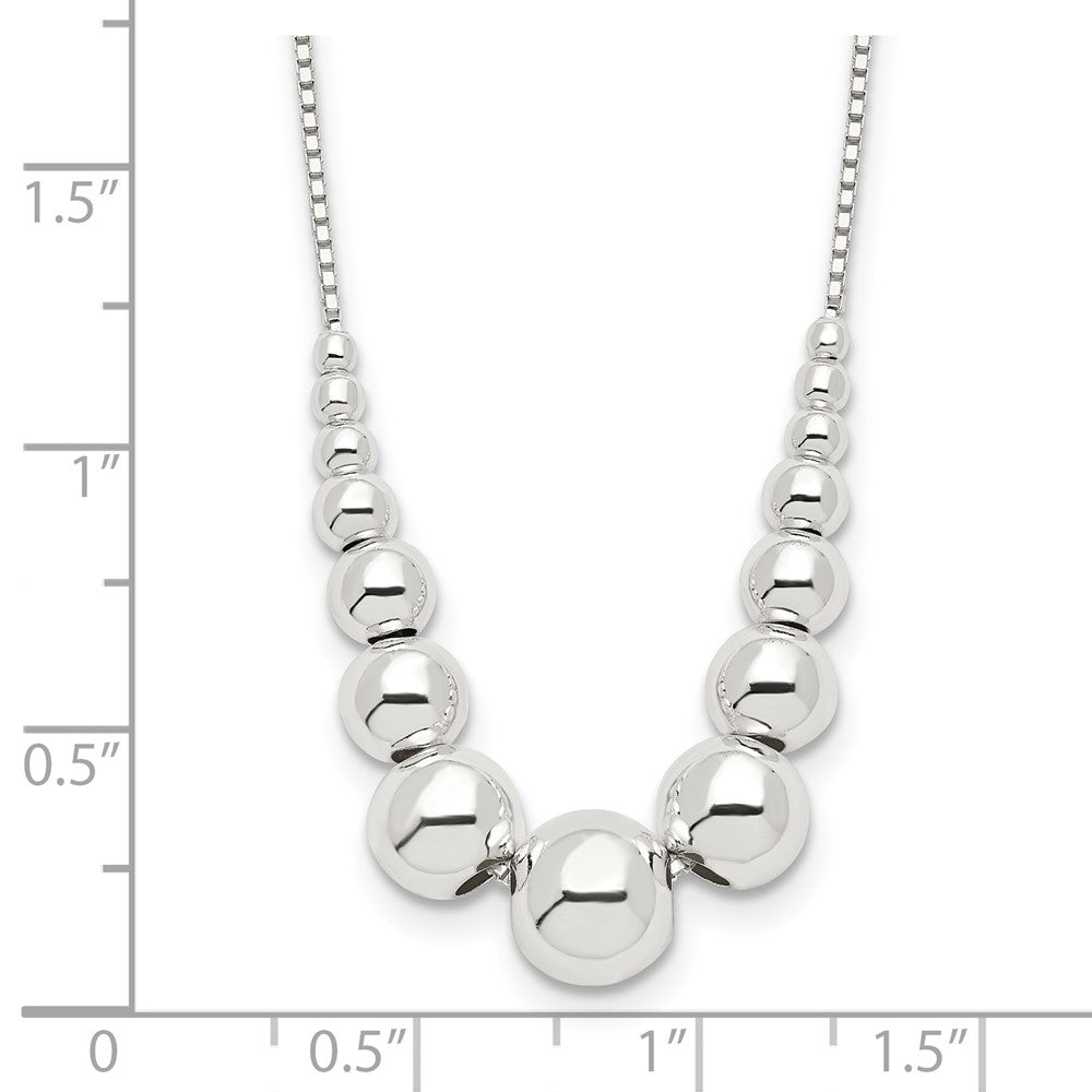 Sterlingsilber Abgestuft Perlen Halskette