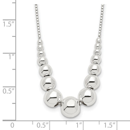 Sterlingsilber Abgestuft Perlen Halskette