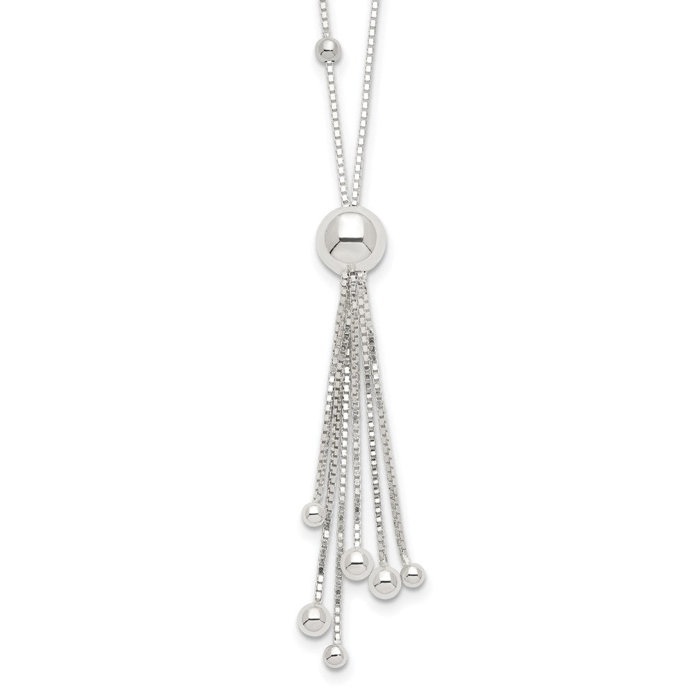 Sterlingsilber Poliert Gekugelt Tassel Halskette
