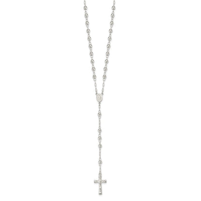 Sterlingsilber Poliert Rosenkranz 26 Zoll Halskette