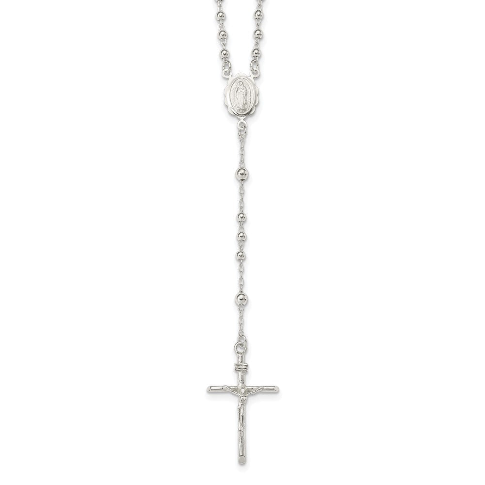 Sterlingsilber Poliert Rosenkranz Halskette