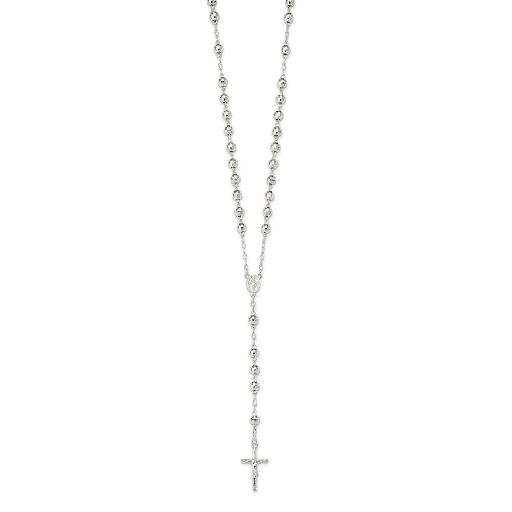 Sterlingsilber Poliert Rosenkranz Halskette