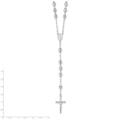 Sterlingsilber Poliert Rosenkranz Halskette