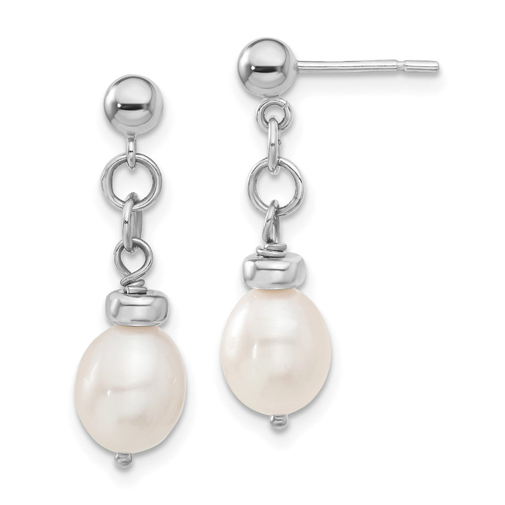 Sterlingsilber 7-8mm Fwc Perle Anhänger/earrings Boxed Set