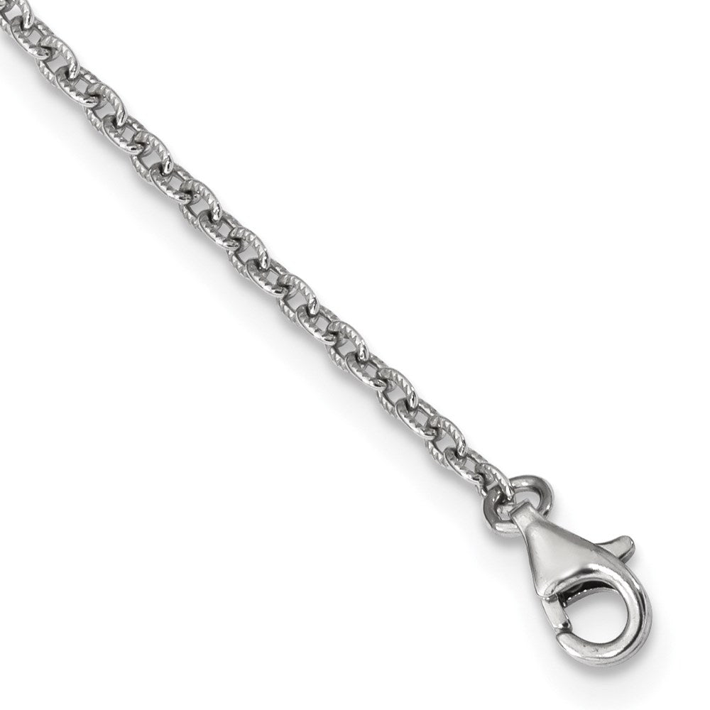 Sterlingsilber Rhodium-plate 8-9mm Grau Baroque Fwc Perle 9 Station Neckla