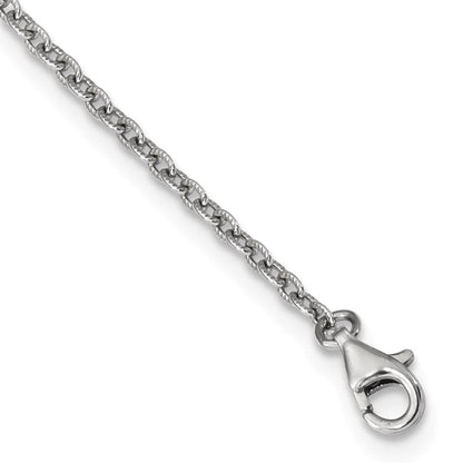 Sterlingsilber Rhodium-plate 8-9mm Grau Baroque Fwc Perle 9 Station Neckla