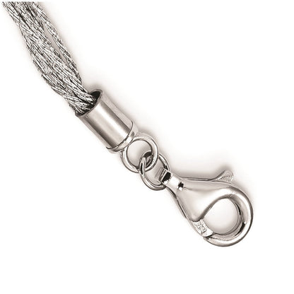 Sterlingsilber Rhodiniert 8-10mm Weiß Fwc Perle Multi-strand Halskette
