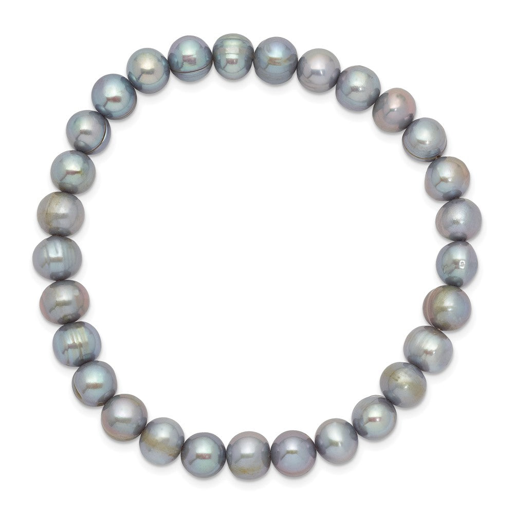 Mode 6-7mm Grau Süßwasser Zuchtperle Dehnbar Armband