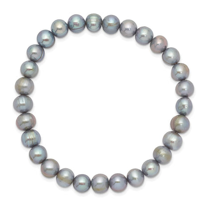 Mode 6-7mm Grau Süßwasser Zuchtperle Dehnbar Armband