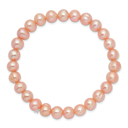 Mode 6-7mm Rosa Süßwasser Zuchtperle Dehnbar Armband