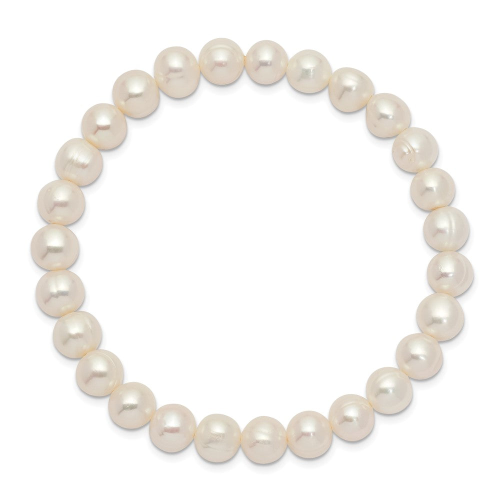 Mode 6-7mm Weiß Süßwasser Zuchtperle Dehnbar Armband