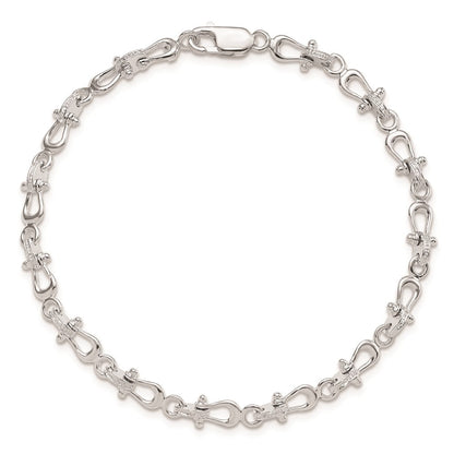 7.75 Zoll De-ani Sterlingsilber Rhodiniert Poliert Mariners Shackle Glieder Armband