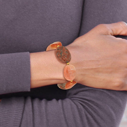 Sterlingsilber Vergoldet Aventurine/carnelian/jasper 1 Zoll Verlängerung Armband