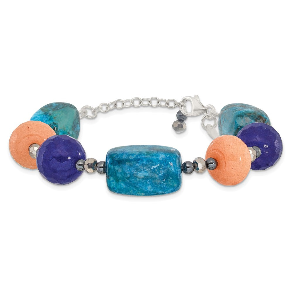 Sterlingsilber Hematite,agate,jasper,quartz,crystal 1 Zoll Verlängerung Armband