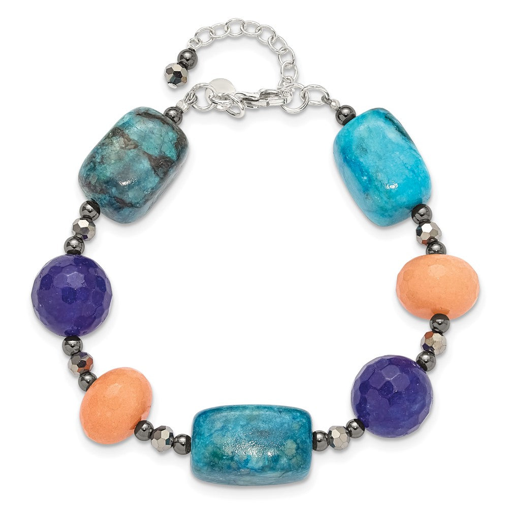 Sterlingsilber Hematite,agate,jasper,quartz,crystal 1 Zoll Verlängerung Armband