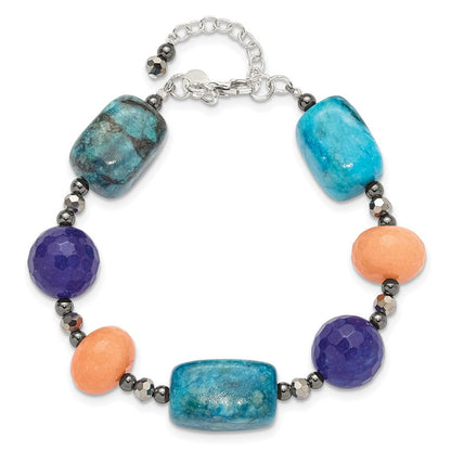 Sterlingsilber Hematite,agate,jasper,quartz,crystal 1 Zoll Verlängerung Armband