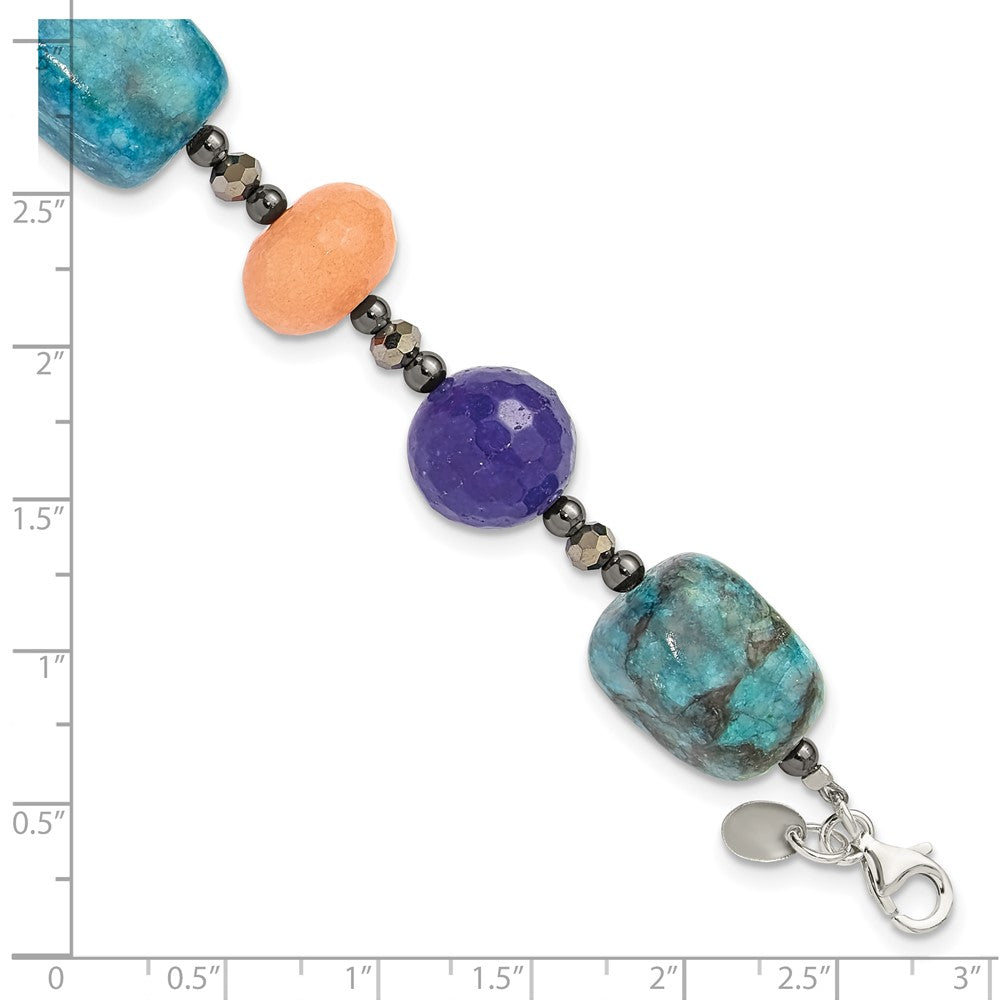Sterlingsilber Hematite,agate,jasper,quartz,crystal 1 Zoll Verlängerung Armband
