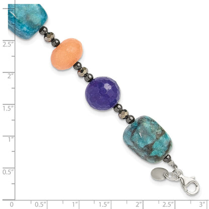 Sterlingsilber Hematite,agate,jasper,quartz,crystal 1 Zoll Verlängerung Armband