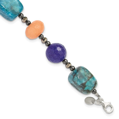 Sterlingsilber Hematite,agate,jasper,quartz,crystal 1 Zoll Verlängerung Armband