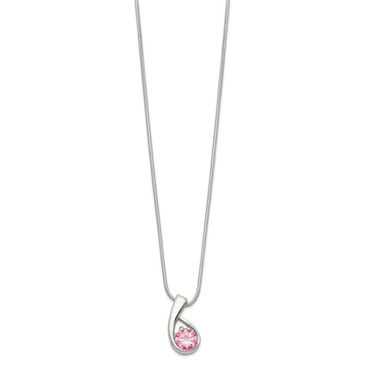 Sterlingsilber Rosa Zirkonia Halskette