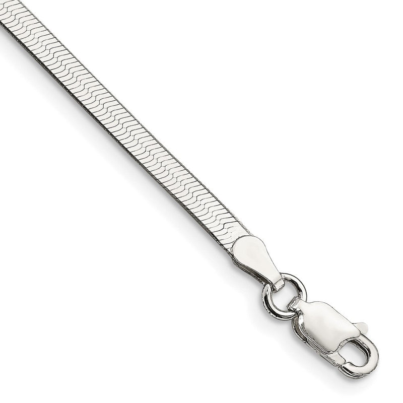 8 Zoll Sterlingsilber 3mm Magic Fischgrät Gliederarmband