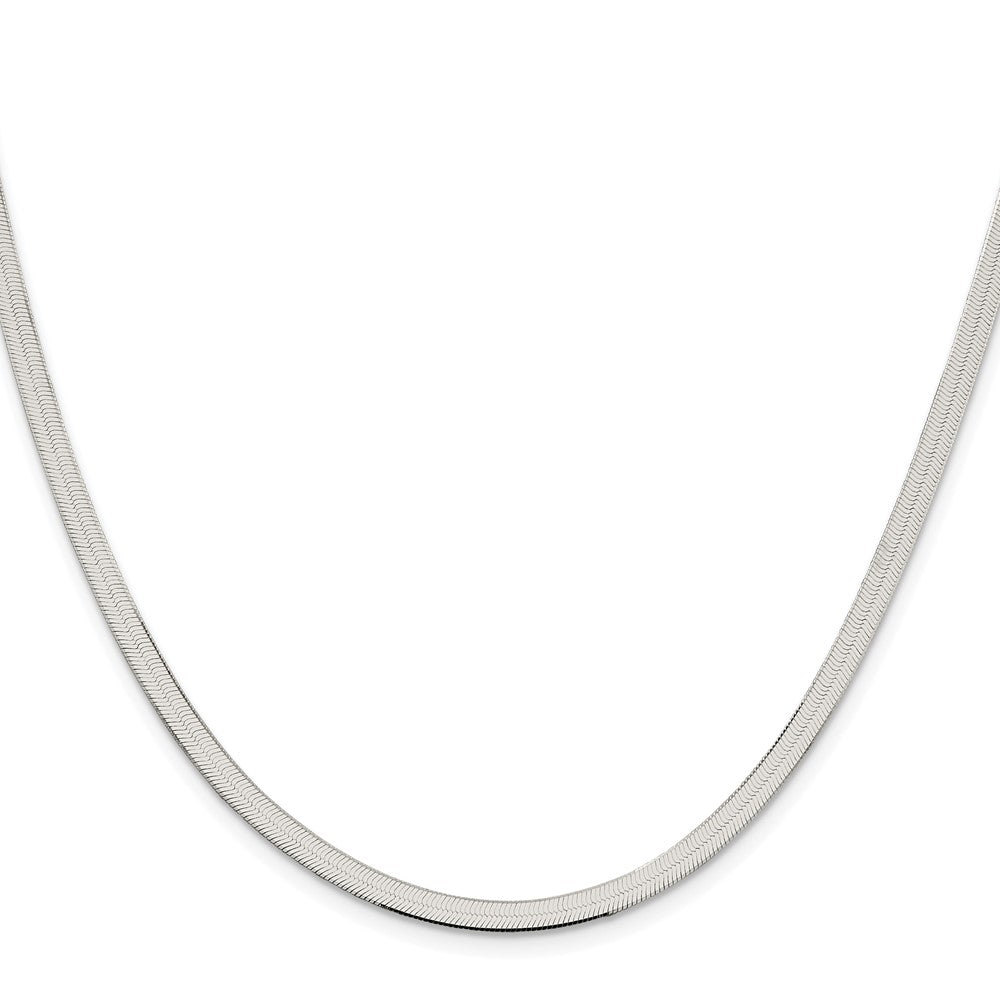 Sterlingsilber Rhodiniert 3.5mm Magic Fischgrät Kette