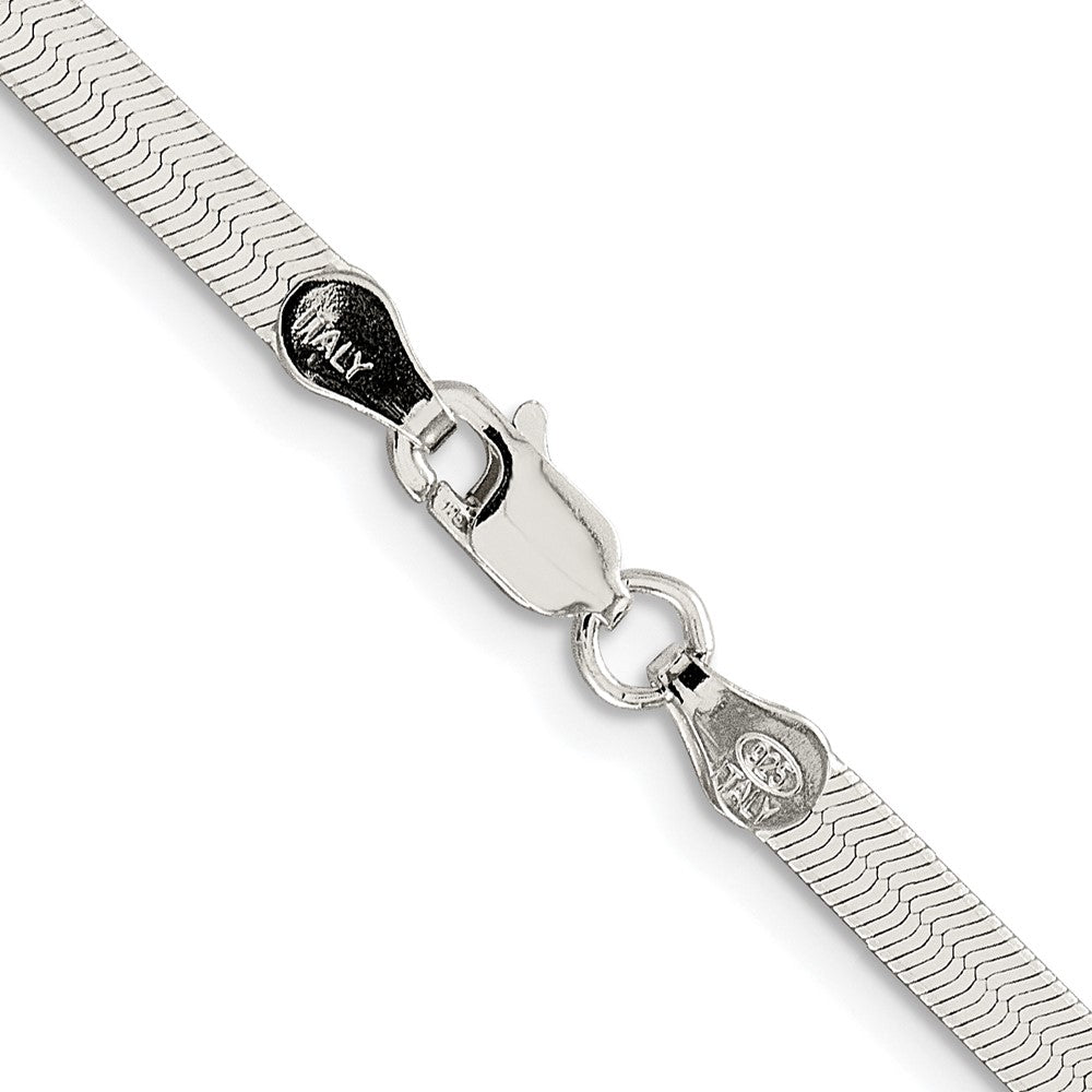 Sterlingsilber Rhodiniert 3.5mm Magic Fischgrät Kette