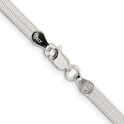 Sterlingsilber Rhodiniert 3.5mm Magic Fischgrät Kette