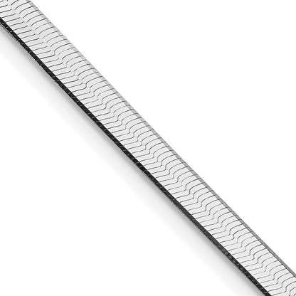 Sterlingsilber Rhodiniert 3.5mm Magic Fischgrät Kette