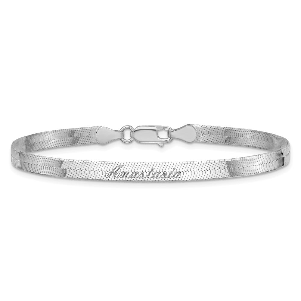 8 Zoll Sterlingsilber 4.5mm Magic Fischgrät Gliederarmband