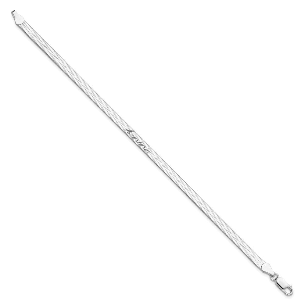 8 Zoll Sterlingsilber 4.5mm Magic Fischgrät Gliederarmband