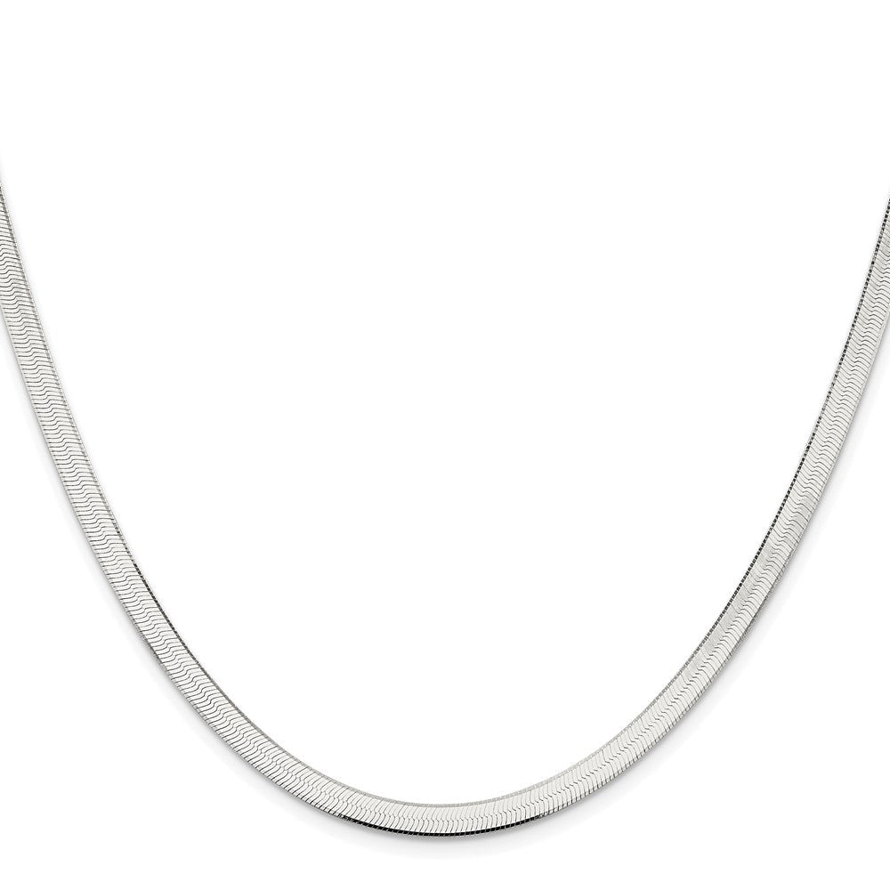 Sterlingsilber Rhodiniert 4.5mm Magic Fischgrät Kette