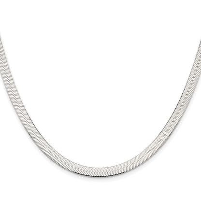 Sterlingsilber Rhodiniert 5.25mm Magic Fischgrät Kette