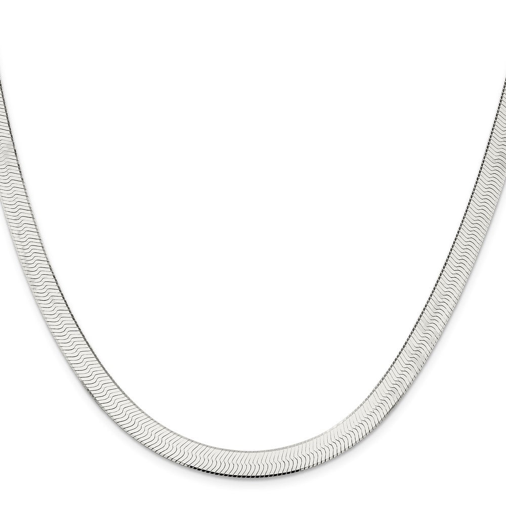 24 Zoll Sterlingsilber 7.3mm Magic Fischgrät Halskette