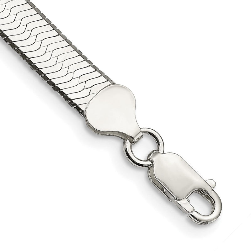 8 Zoll Sterlingsilber 7.3mm Magic Fischgrät Gliederarmband