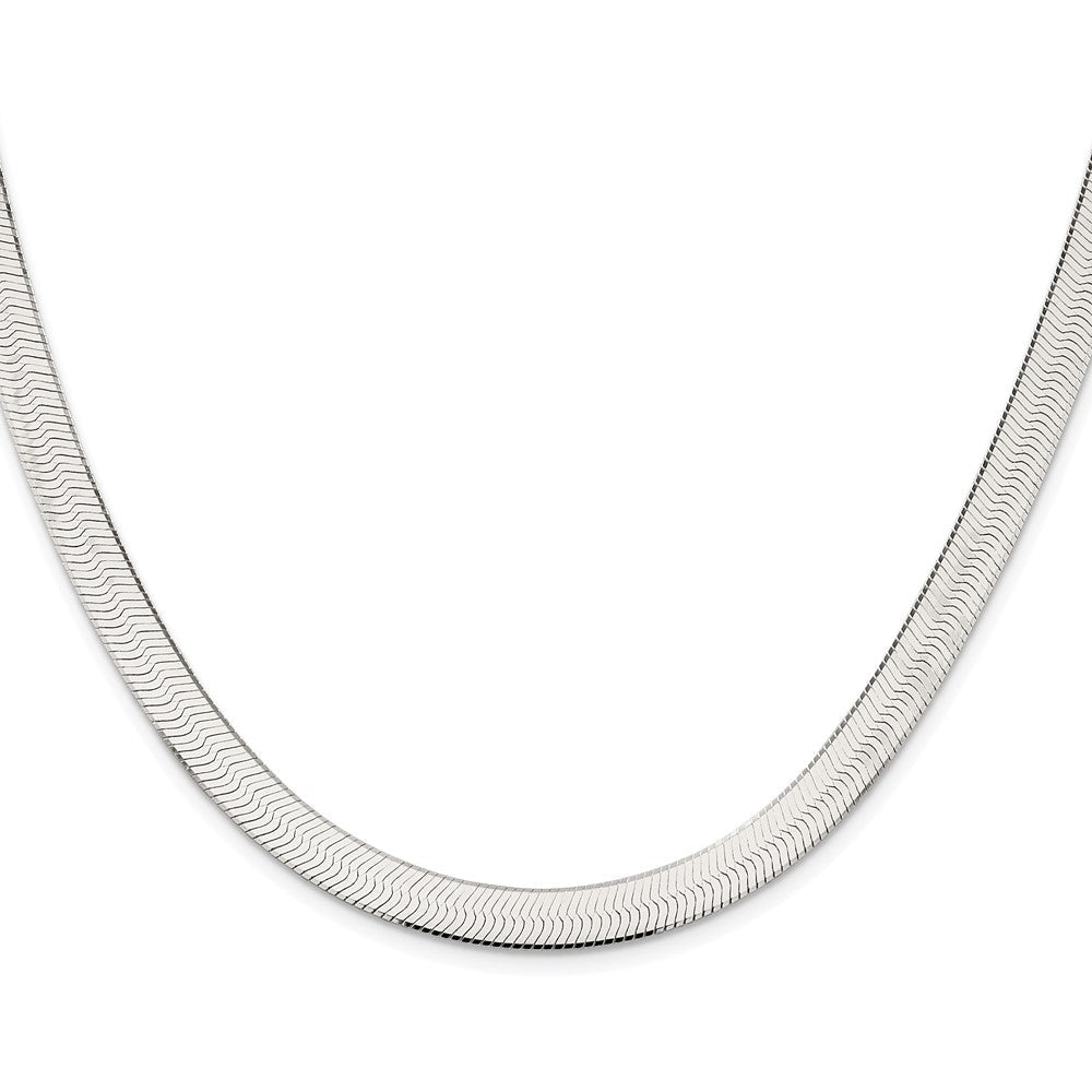 Sterlingsilber Rhodiniert 7.3mm Magic Fischgrät Kette