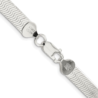 Sterlingsilber Rhodiniert 7.3mm Magic Fischgrät Kette