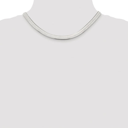 Sterlingsilber Rhodiniert 7.3mm Magic Fischgrät Kette