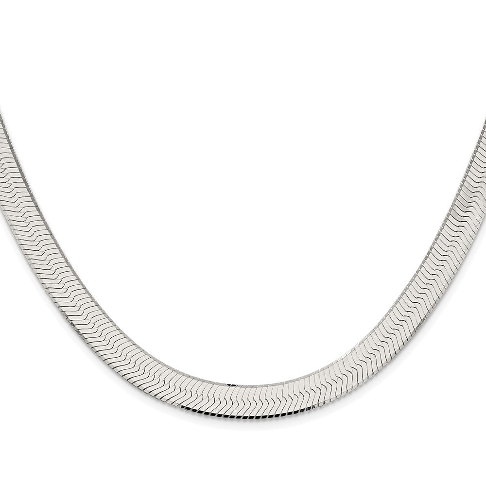Sterlingsilber Rhodiniert 8.75mm Magic Fischgrät Kette