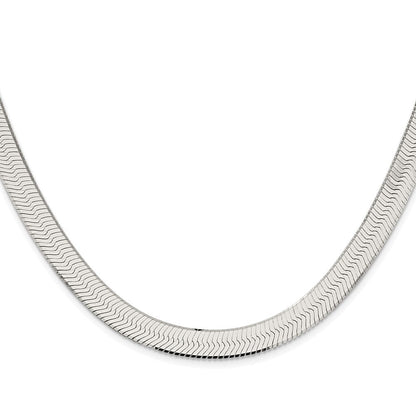 Sterlingsilber Rhodiniert 8.75mm Magic Fischgrät Kette