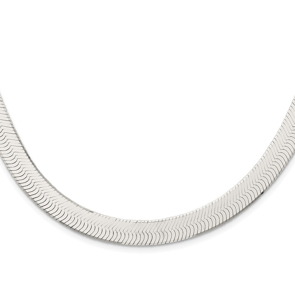 24 Zoll Sterlingsilber 10.5mm Magic Fischgrät Halskette