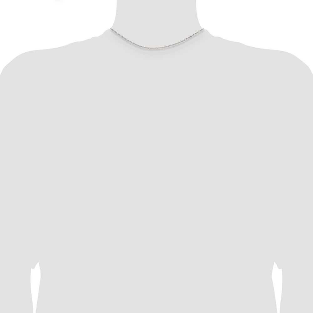 Sterlingsilber 1.5mm Diamantiert Ankerkette Halskette