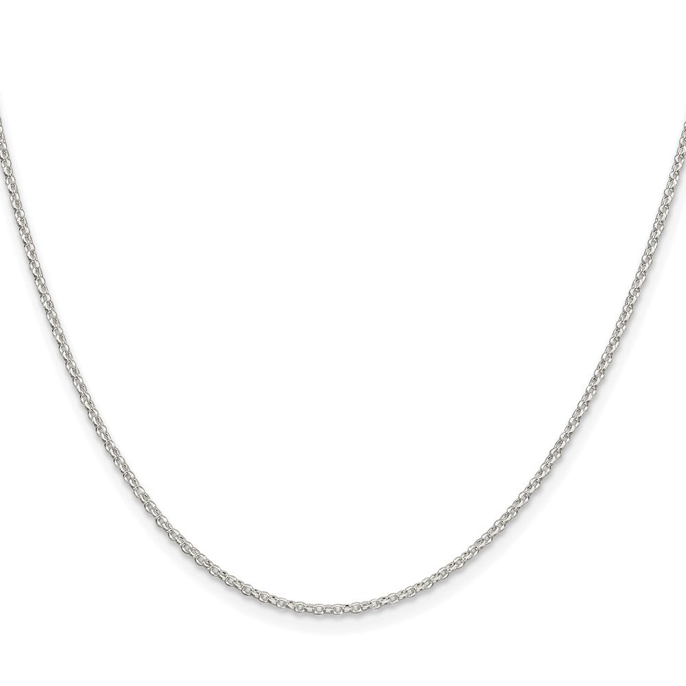 Sterlingsilber Rhodiniert 1.5mm Diamantiert Erbs Ankerkette Kette