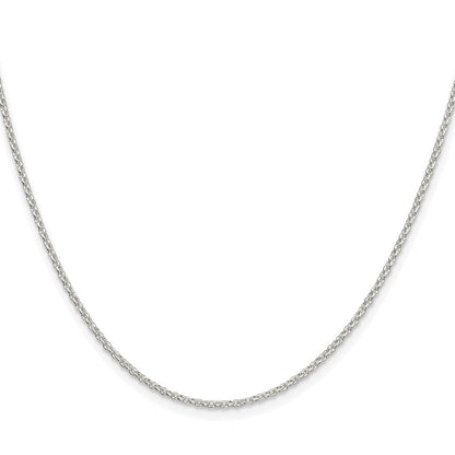 Sterlingsilber Rhodiniert 1.5mm Diamantiert Erbs Ankerkette Kette